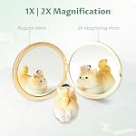 Compact Mirror, Mini Travel Makeup Mirror Small Magnifying Mirror for Purse Bag Pocket, Portable Folding Vanity Mirrors with Cute Storage Pouch - Image 4