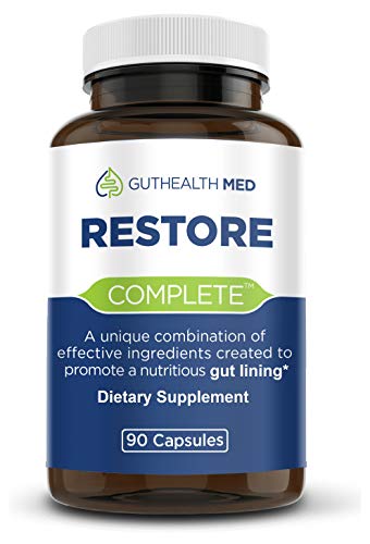 Guthealth MED TotaI Complete Full Restore - Complete Restore Revitalize - Maximum Leaky Gut Relief | Provides Total Full Restore for The Gut Lining Support Blend 90 Capsules