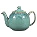 Théière Bristol avec glaçure ombrée émaillée à la Main (Vert d'eau) pour sachets de thé/sans Filtre en Acier