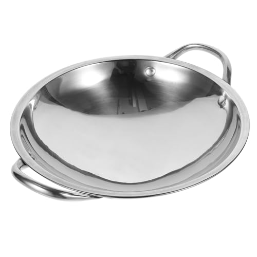 Wok de acero inoxidable DECHOUS con fondo redondo miniatura 1