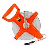 QWORK Ruban d'Arpenteur en fibre de Verre 100M /330 FT