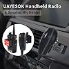 UAYESOK Universal Adhesive CB Mic Mount, Ham Radio Speaker Microphone Holder, Handheld Radio Dashboard Clip Holding Bracket with 3M Adhesive Back for Car Boat Jeep Home Office (1 Pcs) #1