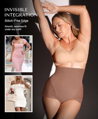 Image of SHAPELLX Women High Waist Tummy Control Slips Shapewear Panties Under Dress