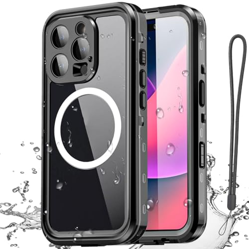 AICase Waterproof Case for iPhone 16 Pro(6.3) with MagSafe Clear Water Proof Snowproof Dustproof and Shockproof IP68 Real 360 Full Body Protection Fully Sealed Underwater Cover for iPhone 16 Pro