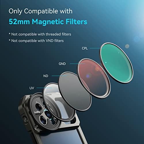 SMALLRIG Smartphone 52mm Adapter pierścienia filtra telefonu komórkowego (mocowanie M) - 3840B