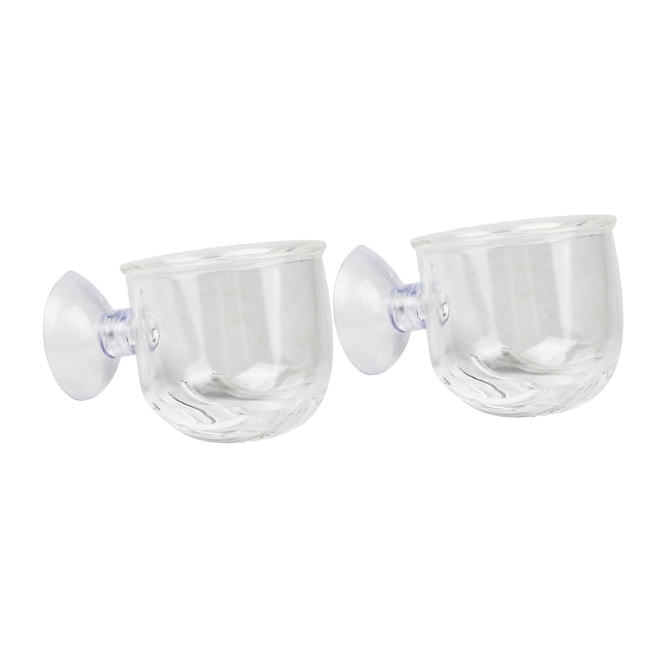 HANABASS Glass Fish Feeder Cup Set 2 Pieces Aquarium Feeder Shrimp Eggs for Fresh Saltwater Tanks