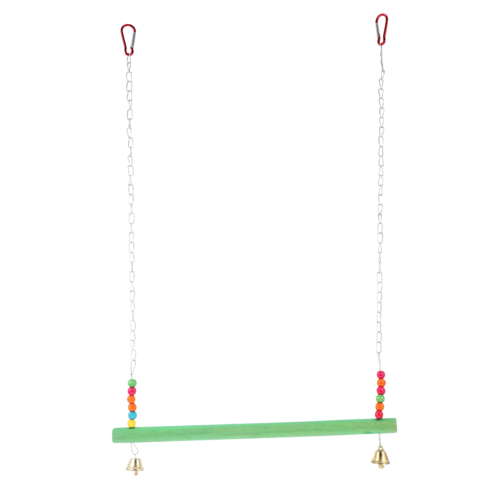 Mikikit Chicken Roosting Ladder Pet Chicken Swing Toy Wooden Climbing Frame Bird Toy Accessory Random Color