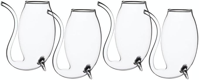 BarCraft Portwein-Trinkgläser, 4er-Set Portweinschöpfer, mundgeblasene Cognac-Gläser, 90ml Fassungsvermögen, 16 x 16 x 13cm, 1 Set