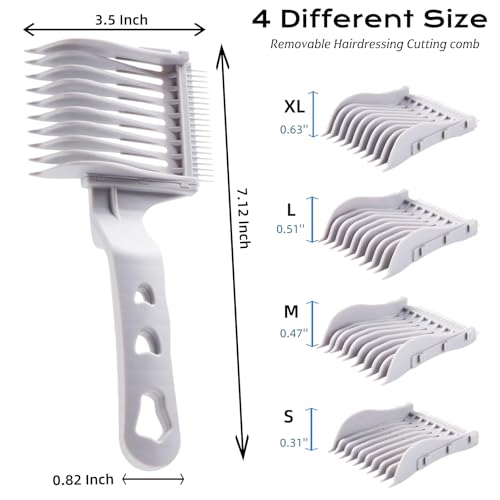 Peine para degradado 4 en 1 desmontable gris miniatura 4