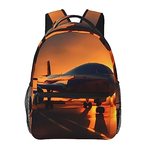 Banderas americanas y brasileñas en una cómoda mochila de viaje escolar unisex