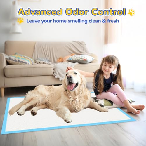 Image of Pee Pads for Dogs 18 inchx24 inch, 10 Count Puppy Pads, Waterproof Dog and Puppy Pet Training Pads, Super Absorbent & Leak-Proof Housebreaking Pet Pad, Blue