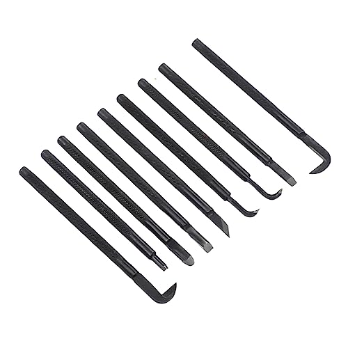 jerss 9Pcs Bonsai Tree Tool Set Drawing Knife Shaping Scraping Handle Wood Carving Tools Pruning...