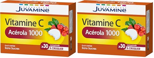 Vitamine C Acérola 1000mg Juvamine en comprimés à croquer pour le tonus durable