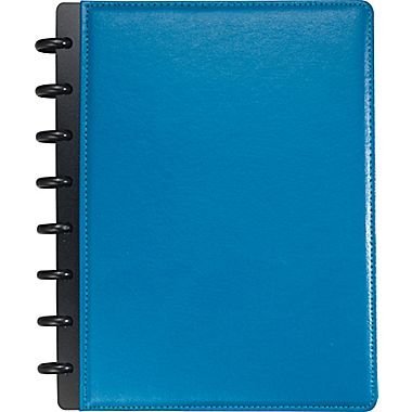 Staples Arc Customizable Leather Notebook System, NAVY BLUE, 5.5 x 8.5inch