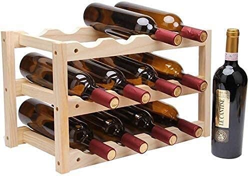 Soporte para vino madera con capacidad para 12 botellas miniatura 5