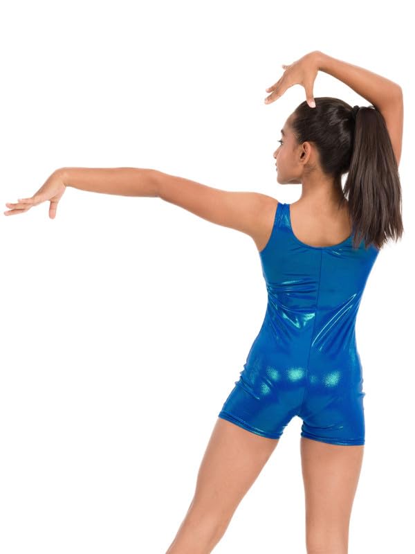 Image of IKAANYA Girls Unitard or Biketard for Gymnastics, Dance, Acrobatics or Swimming (Ages 3-15)
