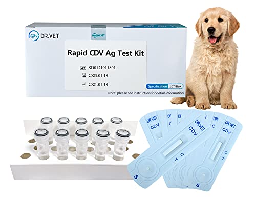 Konsung DR.Vet Pet Augen- und Nasensekrete Hundestaupe CDV In-vitro-Diagnose-Testkit für Hunde 10er Pack Cover