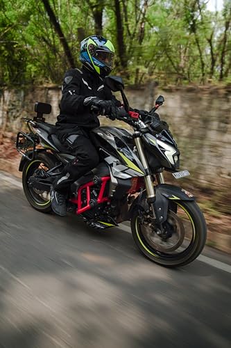 Image of Bizen Bajaj Pulsar NS400 Premium Crash Guard /Engine Guard with Double Frame Sliders - RED