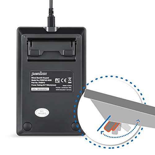 Perixx PERIPAD-303 Mechanischer Nummernblock mit Hintergrundbeleuchtung - USB - 22 Tasten - Brauner Kailh Schalter
