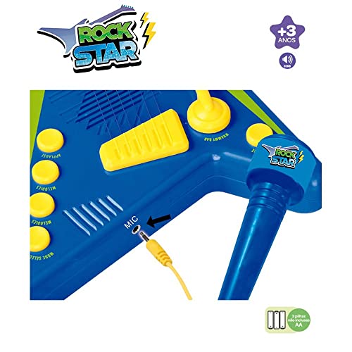 Rock Star Kit Guitarra + Microfone com Pedestal