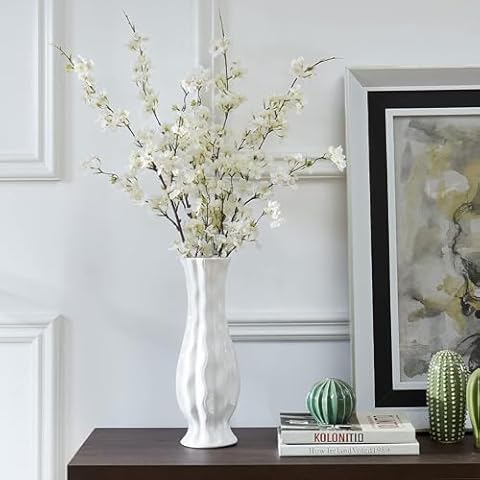 YIBELAAT Cherry Blossom Branches Fake Flowers Décor, Artificial Cherry Blossom Tree 40 inches 4PCS Cover