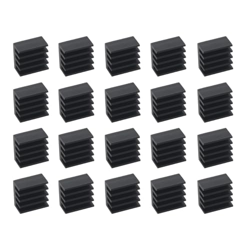 Disipadores de calor de aluminio negro 9x9x5mm con adhesivo JianLing pack de 20 unidades