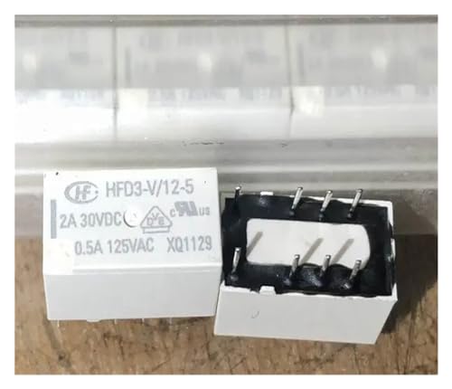 Relé HFD3-V con configuración TX2-2A de 8 pines para sustitución de componentes