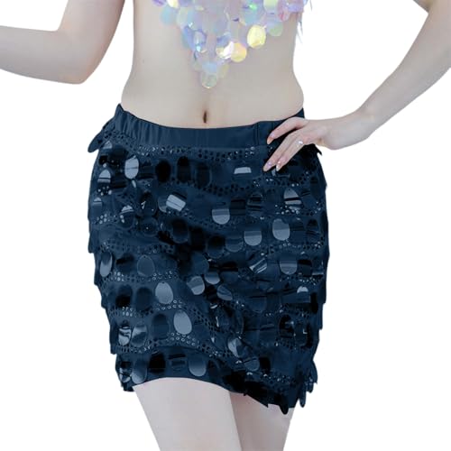 Jupe paillettes Carnaval 2026 : mini-jupe moulante extensible pour soirée et clubwear festif