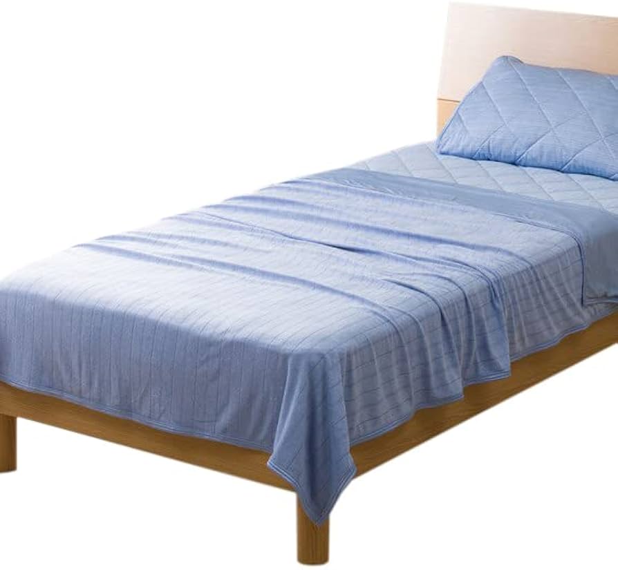 両面使えるひんやりケット3枚　ニトリ　Nクール　グレーブルーリーフ　シングル 両面使えるひんやりケット3枚 ニトリ Nクール グレーブルー