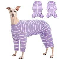 Kuoser Onesie voor honden, Herstelpak voor honden, herstelpak voor honden, vrouwelijk lichaamspak na operatie, eendelige hond kleine honden, hondenpyjama, hondenpyjama voor middelgrote honden, geel