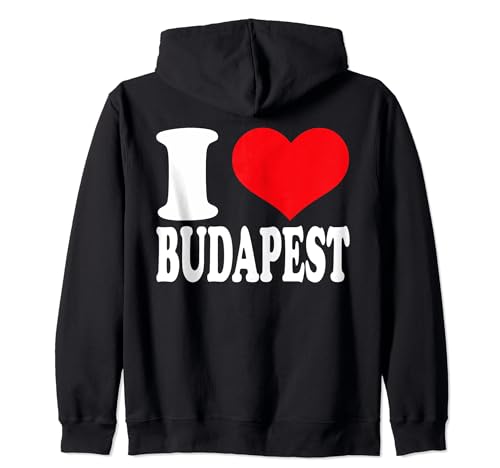 Amo Budapest | Heart Budapest Pride Sudadera con Capucha