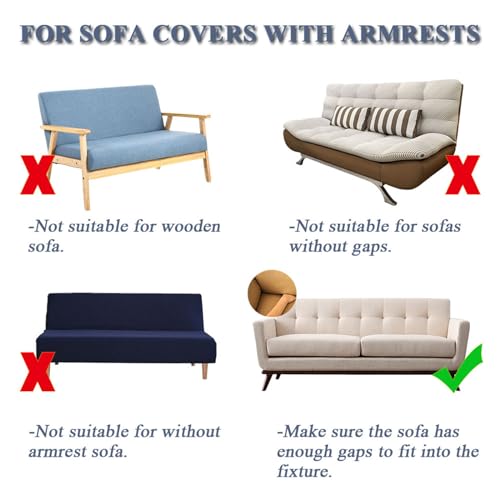 Treer Ethnic Style Sofa Cover with Skirt, Sofa Slipcovers 1/2/3/4 Seater Stretch Sofa Slipcover Universal Anti Slip Couch Cover, Easy Fit Furniture Protector (Simple Style,3 Seater) - Image 7