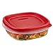 Rubbermaid 711717427300 Easy Find Lids Square 3-Cup Food Storage Container (Pack of 6), 6 Pack, Clear