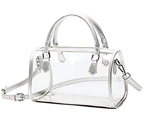 Bolso transparente para mujer con asas y correa miniatura 1