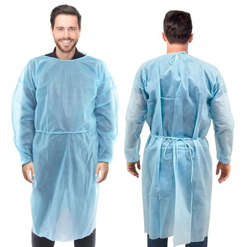 AMZ Industrial Frocks Pack of 10 Adult Disposable Robes X-Large S...