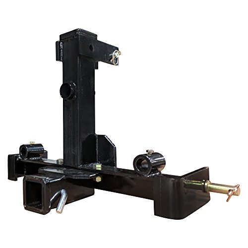 Titan Attachments 3 Point Transformer Tractor Hitch Fits Category 1 Tractors, Titan Quick Hitch Compatible, Optional Hay Bale Spear And Stabilizer Spears, Black Finish, Move Large Round Hay Bales #TOP2