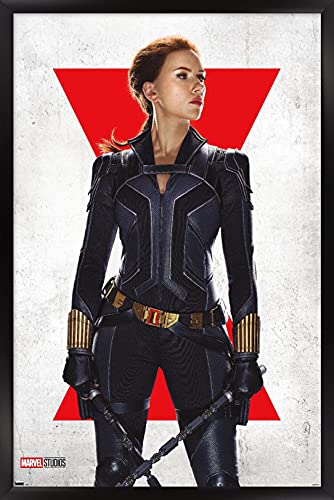 Trends International Marvel Black Widow - Black Widow One Sheet Wall Poster, 34L x 22.4W, Black Framed Version