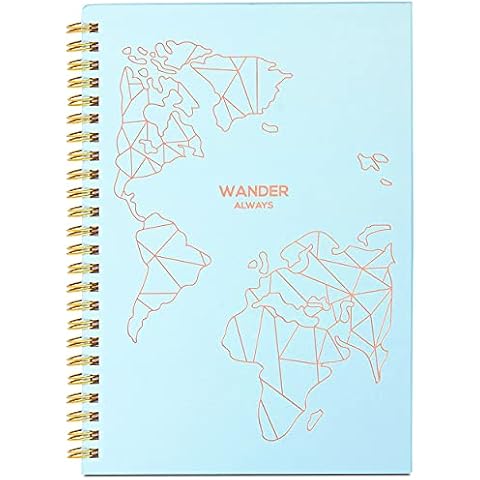 Lamare Travel Journal For Women - Cute Travel Notebook, Bucketlist, Roadtrip & Vacation Planner - Great and Fun Travel Planner Gift, Undated Travel Diary and Travel Planner Organizer for Women Cover
