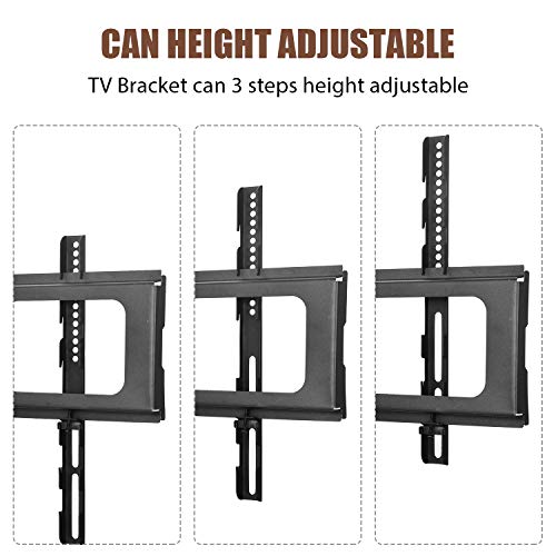 Gssdee 3 Tier Swivel Tv Stand, Rustic Brown Wood And Tempered Glass Storage Tv Stand, Height Adjustable Universal Television Stand For Living Room #TOP5