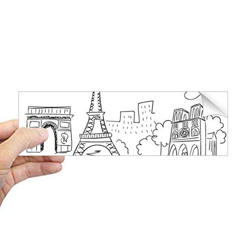 Pegatina rectangular Eiffel de París para coche y cristal DIYthinker