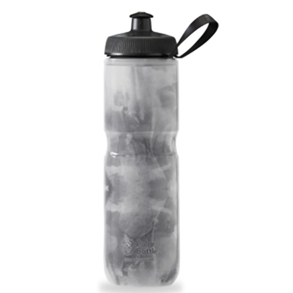 Polar Bottle Sport Insulated Water Bottle - BPA-Free, Sport & Bike Squeeze Bottle with Handle (Fly Dye - Monochrome, 20 oz)
