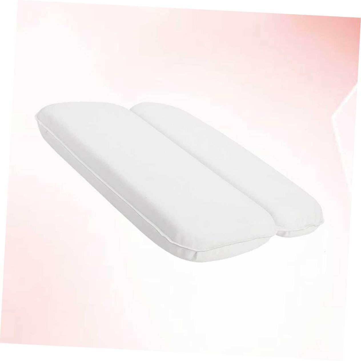 Cuscino Bagno in Spugna PU con Ventosa Antiscivolo Supporto Cervicale Ergonomico per Vasca e Spa Bianco