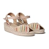 Toni Pons Women's Bella-Ma Espadrille Wedge Sandal, Multi, 6.5