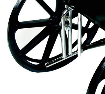 Alco 20" Heavy Duty Chrome Wheelchair (500 Lb. Weight Capacity) With Removable Desk Arms, Elevating Legrests And Black Vinyl Upholstery. 28" Overall Width - Please Measure Your Doorways - 28" #TOP7