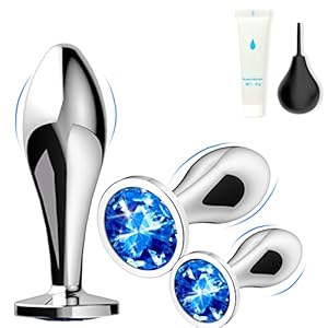 Defomy Analplug 3-Set Metall Kristall mit Analdusche