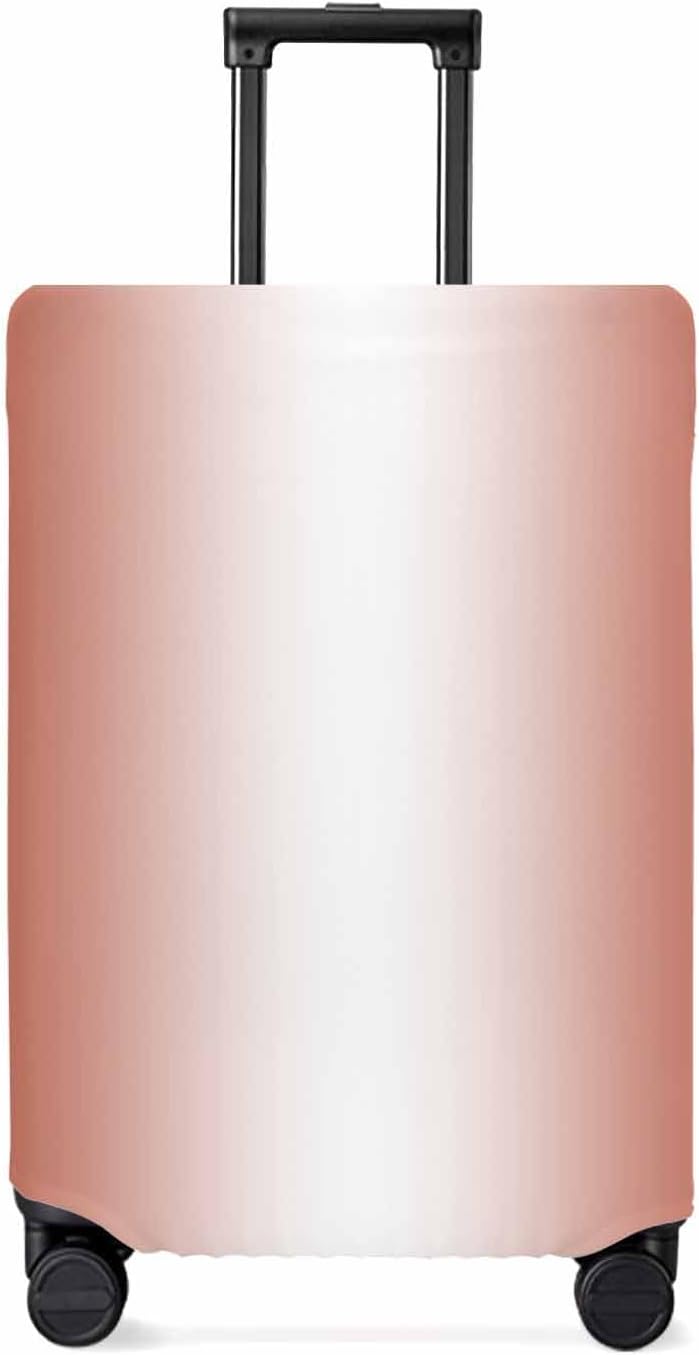 Modern Omber Art Travel Luggage Cover, Orange White Anti-scratch Travel Suitcase Protector Covers, Washable Elastic Baggage Covers Fit 19-21 Inch Carry on Luggage Modern Omber Art Travel Luggage Cover, Orange White Anti-scratch Travel Suitcase Protector Covers, Washable Elastic Baggage Covers Fit 19-21 Inch Carry on Luggage