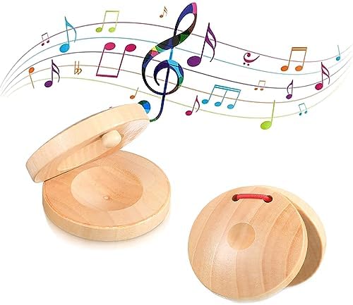 Amazon.com : DOXISHRUKY Kids Castanets Musical Instrument, Set of 2 ...