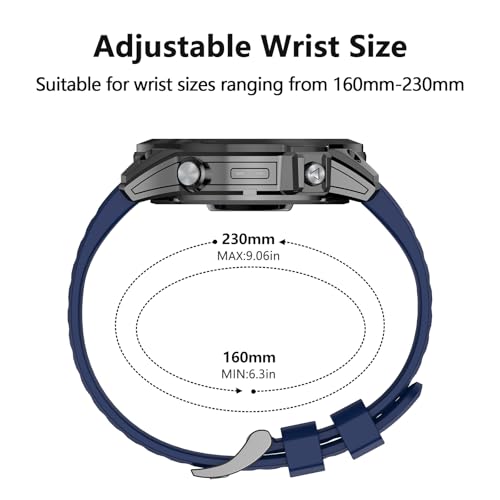 Image of Silicone Band for Garmin Enduro 3 2 /Fenix 8 pro /tactix 8 AMOLED 51mm /Fenix 7X /6X pro sapphire solar /5X plus, 26mm Quickfit Sprot Watch Strap Replacement for Descent Mk2i /3i /epix Pro /quatix 8 51mm