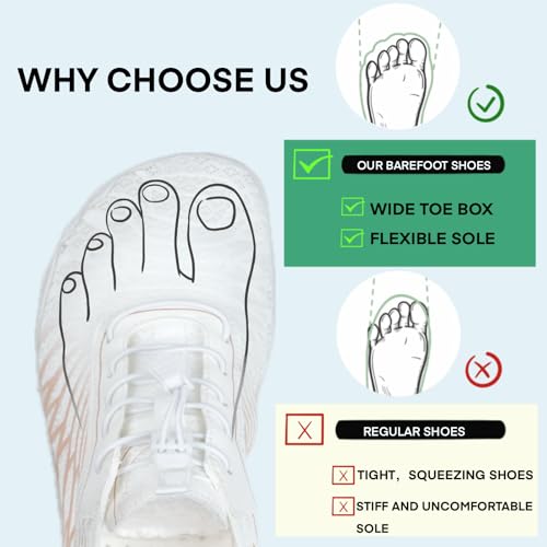 Image of Hike Barefoot Shoes for Women Men with Wide Toe Box, Healthy & Non-Slip Breathable Barefoot Water Shoes Beach Pool Aqua Swim Surf Hiking Walking Shoes