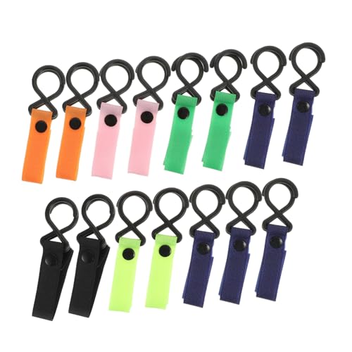 ERINGOGO Stroller Hooks 15pcs Heavy Duty Hooks for Shopping Bags Stroller Hangers Random Color